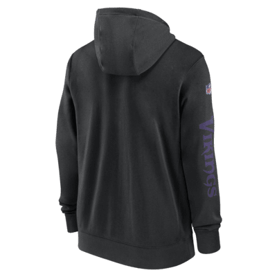 Minnesota Vikings Sideline Team Issue Club Men's Nike Full Zip Hoodie