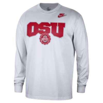 Ohio State Max90 Men's Nike College Crew-Neck Long-Sleeve T-Shirt. Nike.com