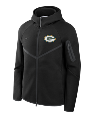 Мужская куртка Green Bay Packers Tech Fleece Windrunner Nike NFL Full-Zip Hooded для бега