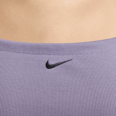 Vestido tipo blusón de tela de minicanalé ajustado para mujer Nike Sportswear Chill Knit