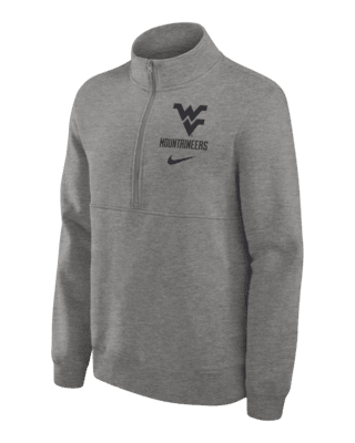 Мужские  West Virginia Mountaineers Primetime Club Nike College 1/2-Zip Crew