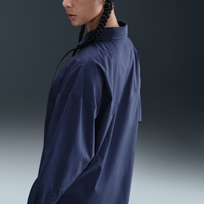 Nike Sportswear Chill Poplin Women's Loose Long-Sleeve Button-Down Top