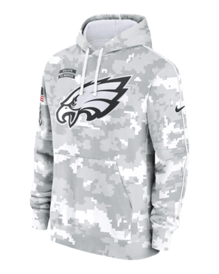 Мужское худи Philadelphia Eagles Salute to Service Primary Edge Club Nike NFL Pullover Hoodie