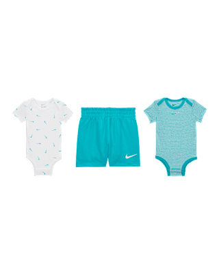 Детские  Nike Essentials Baby (0-9M) 3-Piece Striped Swooshfetti Set