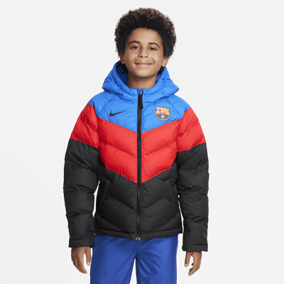 Manteau de football veste à capuche FCB enfant garçon bleu marine