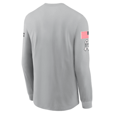 Las Vegas Raiders Salute to Service Mascot Edge Legend Men's Nike NFL Long-Sleeve T-Shirt