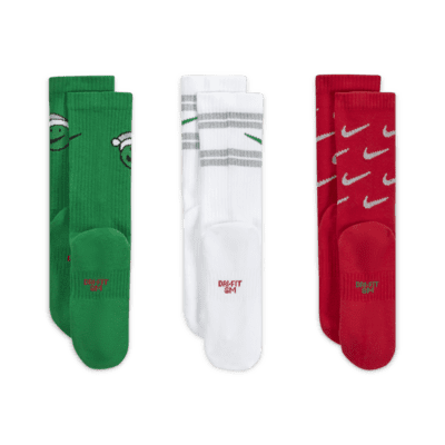 Nike Everyday Kids' Cushioned Crew Socks (3 Pairs)