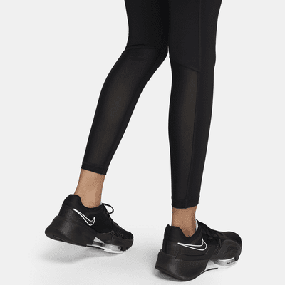 Nike Pro Women's Mid-Rise Mesh-Paneled Leggings