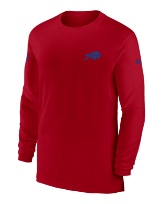 Nike Men's Dri-Fit Sideline Velocity (NFL Buffalo Bills) Long-Sleeve T-Shirt in Grey, Size: Medium | 00KX06G81-078