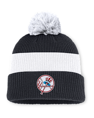 Мужские  New York Yankees Cooperstown Peak Nike MLB Cuffed Pom Beanie