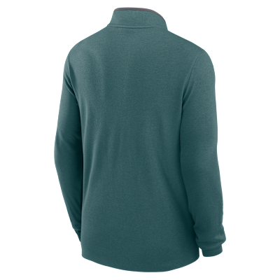Philadelphia Eagles Logo Victory Men's Nike Dri-FIT NFL 1/2-Zip Long-Sleeve Top