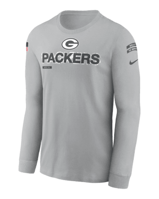 Мужская футболка Green Bay Packers Salute to Service Mascot Edge Legend Nike NFL Long-Sleeve