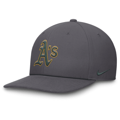 Gorra Nike Dri-FIT de la MLB ajustable para hombre Oakland Athletics Pro