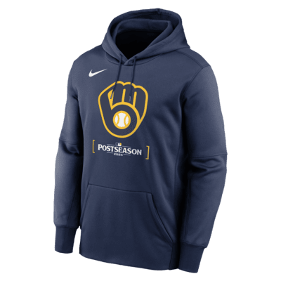 Milwaukee Brewers 2024 Postseason Authentic Collection Men’s Nike Therma MLB Pullover Hoodie