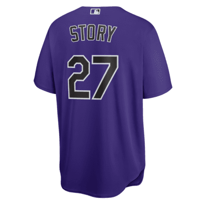 MLB Colorado Rockies (Trevor Story) Men's Replica Baseball Jersey