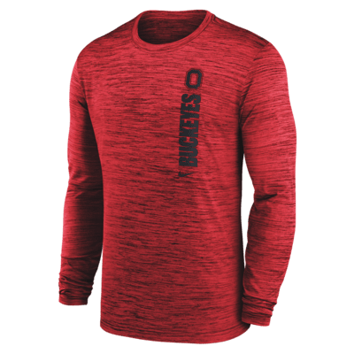 Ohio State Buckeyes Sideline Velocity Men's Nike Dri-FIT College Long-Sleeve T-Shirt