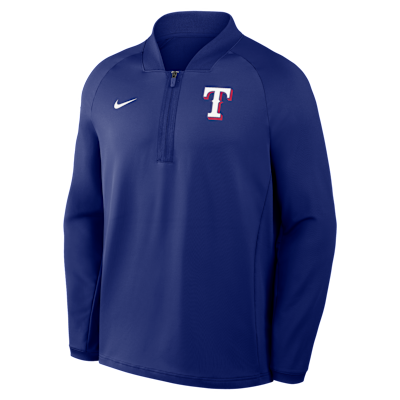 Texas Rangers Authentic Collection Men's Nike Dri-FIT MLB 1/2-Zip Long-Sleeve Top