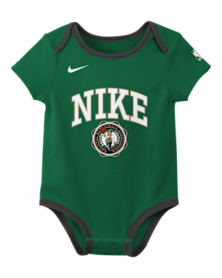 Детские  Boston Celtics Just Do It Baby (0-3M) Nike Basketball Bodysuit Set (2-Pack) для баскетбола
