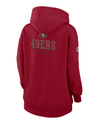 Nike Women's Wordmark Club (NFL San Francisco 49ers) Pullover Hoodie in Black, Size: Medium | 00Z500A73-06J