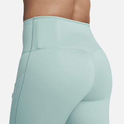 Leggings de tiro alto de 7/8 de sujeción firme con bolsillos para mujer Nike Go