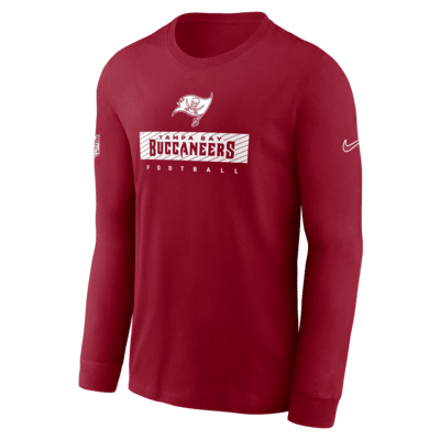 Tampa Bay Buccaneers Sideline Team Issue Men's Nike Dri-FIT NFL Long-Sleeve T-Shirt