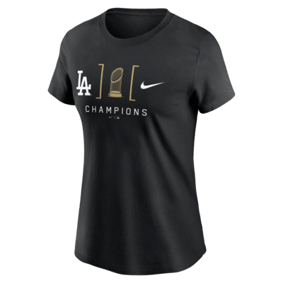 Playera Nike de la MLB para mujer Los Angeles Dodgers 2024 World Series Champions