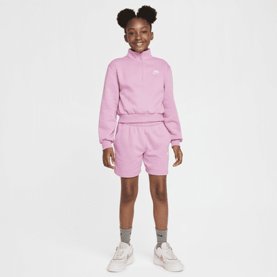 Sudadera de tejido Fleece de medio cierre para niña talla grande Nike Sportswear Club