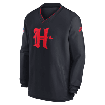 Playera rompevientos de manga larga Nike de la NFL para hombre Houston Texans Logo