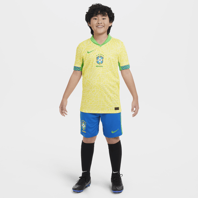 Brasilien 2024 Nike Dri-FIT Stadium Replica-Fußballtrikot für ältere Kinder