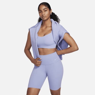 Shorts de ciclista de cintura alta de 20 cm con soporte suave para mujer Nike Zenvy