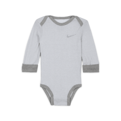 Nike Baby Essentials Baby (0-9M) Long Sleeve Bodysuits (3 Pack)