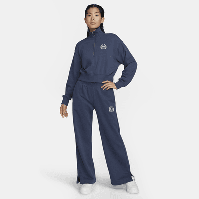Nike Sportswear Women's Oversized 1/2-Zip Crop Fleece Sweatshirt. Nike MY