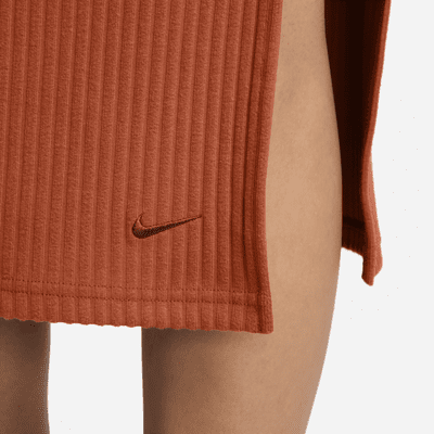 Falda slim midi para mujer Nike Sportswear Chill Rib