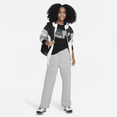 Nike Sportswear Club Fleece Big Kids' (Girls') Wide-Leg Pants