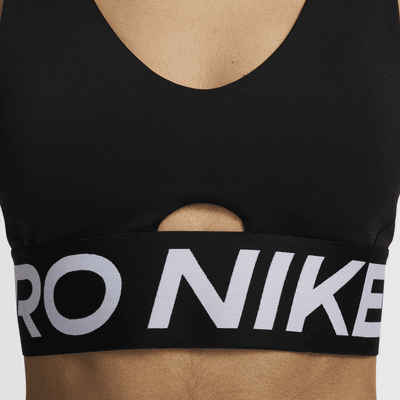 Brassière de sport rembourrée à maintien normal Nike Pro Indy Plunge pour femme