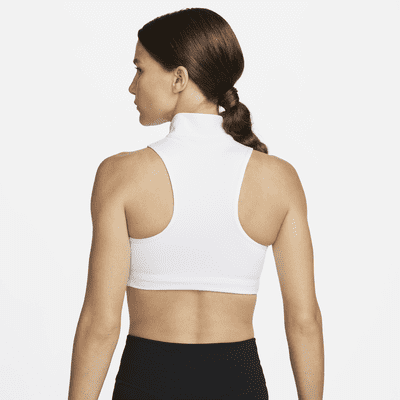 Nike Air Swoosh 1/2-Zip Women's Medium-Support 1-Piece Pad Sports Bra