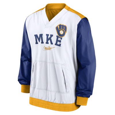 Мужская куртка Nike Rewind Warm Up (MLB Milwaukee Brewers)