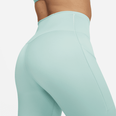 Leggings cropped de tiro alto y sujeción firme con bolsillos para mujer Nike Go