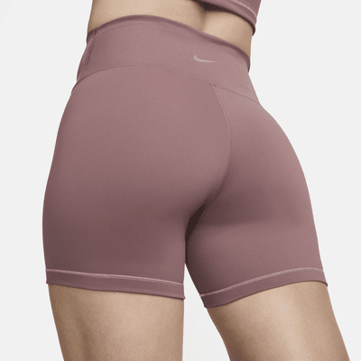 Shorts de ciclismo de tiro alto de 18 cm para mujer Nike One Rib