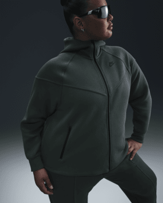 Женское худи Nike Sportswear Tech Fleece Windrunner Full-Zip Hoodie (Plus Size) для бега