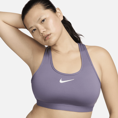 Brassière de sport réglable non rembourrée Nike Swoosh High Support pour femme