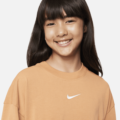 Nike Sportswear Premium Essentials Big Kids' (Girls') Oversized T-Shirt