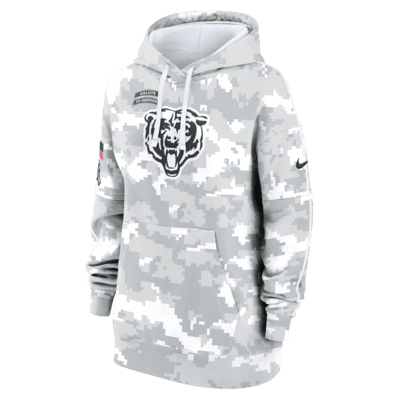 Chicago Bears Salute to Service Primary Edge Club Women's Nike NFL Pullover Hoodie