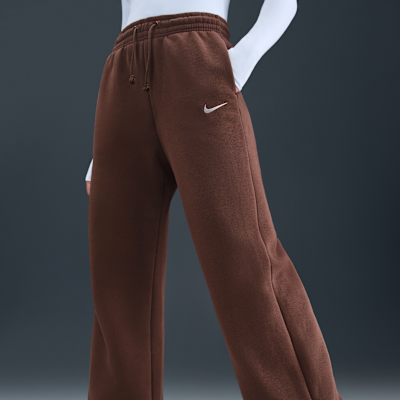 Pants de tiro alto de pierna amplia para mujer Nike Sportswear Phoenix Fleece