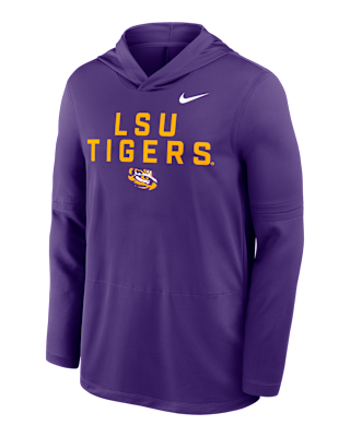 Мужские  LSU Sideline Nike Dri-FIT College Long-Sleeve Hooded Top