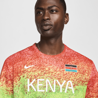 Team Kenya Miler Nike Dri-FIT Kısa Kollu Erkek Koşu Üstü