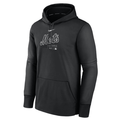 New York Mets Authentic Collection Practice Men's Nike Therma MLB Pullover Hoodie