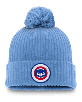 Мужские  Chicago Cubs Cooperstown Peak Nike MLB Cuffed Pom Beanie