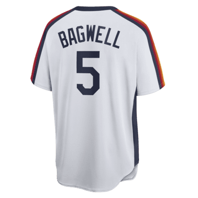 Nike Men's Houston Astros Jeff Bagwell #5 Navy Cooperstown V-Neck