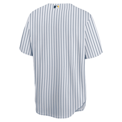 MLB Milwaukee Brewers Boys' White Pinstripe Pullover Jersey - L